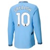 Original Fußballtrikot Manchester City Grealish 10 Heimtrikot 2024-25 Langarm Für Herren